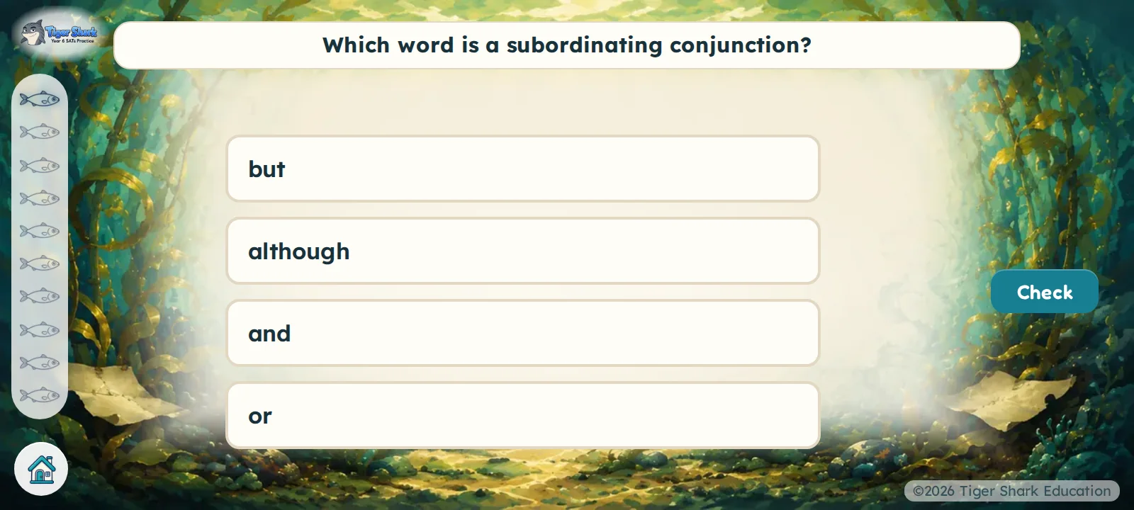 A grammar question about subordinating conjunctions with four options